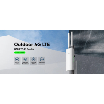 PUNKT DOSTĘPOWY 4G LTE +ROUTER LT400 OUTDOOR 2.4 GHz 300 Mb/s CUDY